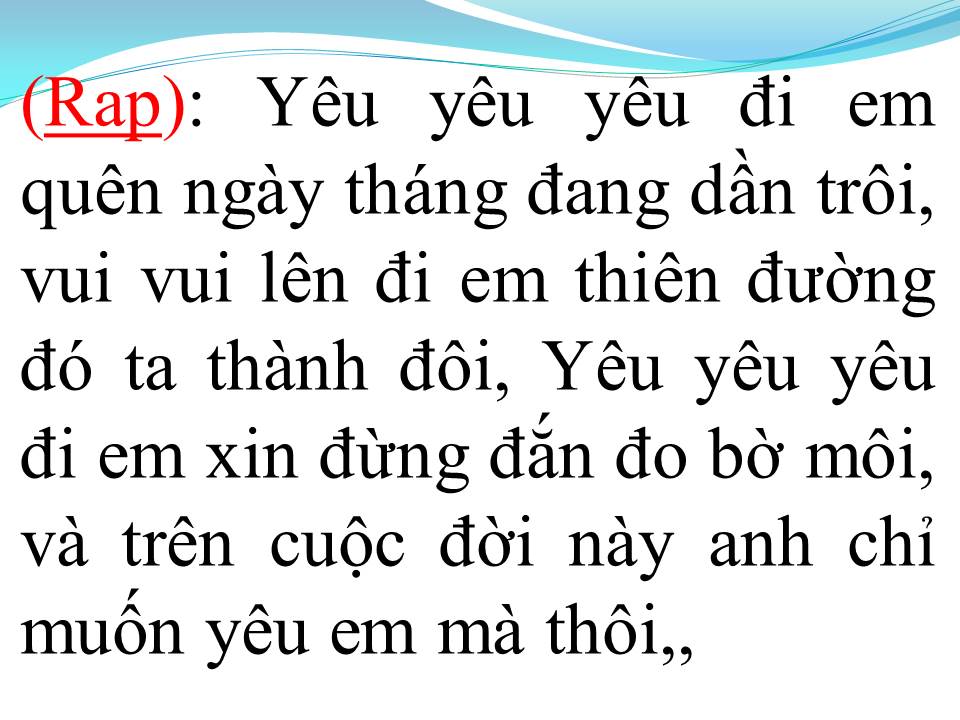 Lời bài hát HÃY YÊU NHAU ĐI