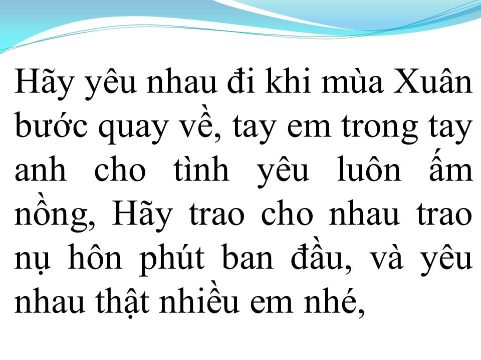 Lời bài hát HÃY YÊU NHAU ĐI