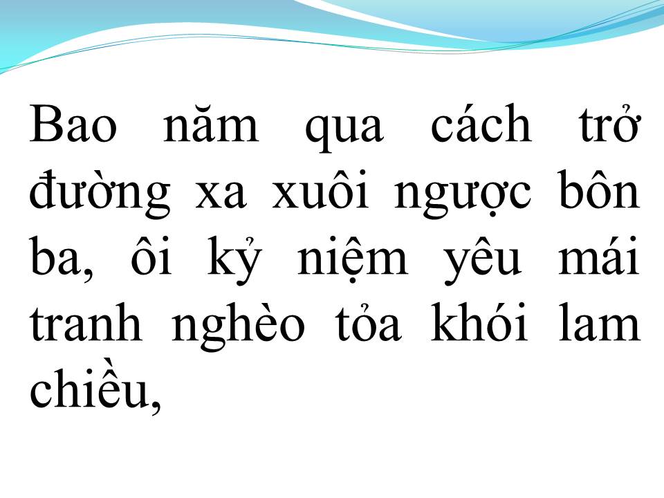 Lời bài hát HÌNH BÓNG QUÊ NHÀ