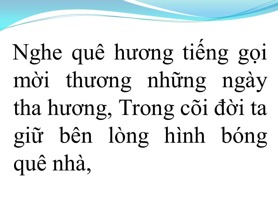 Lời bài hát HÌNH BÓNG QUÊ NHÀ