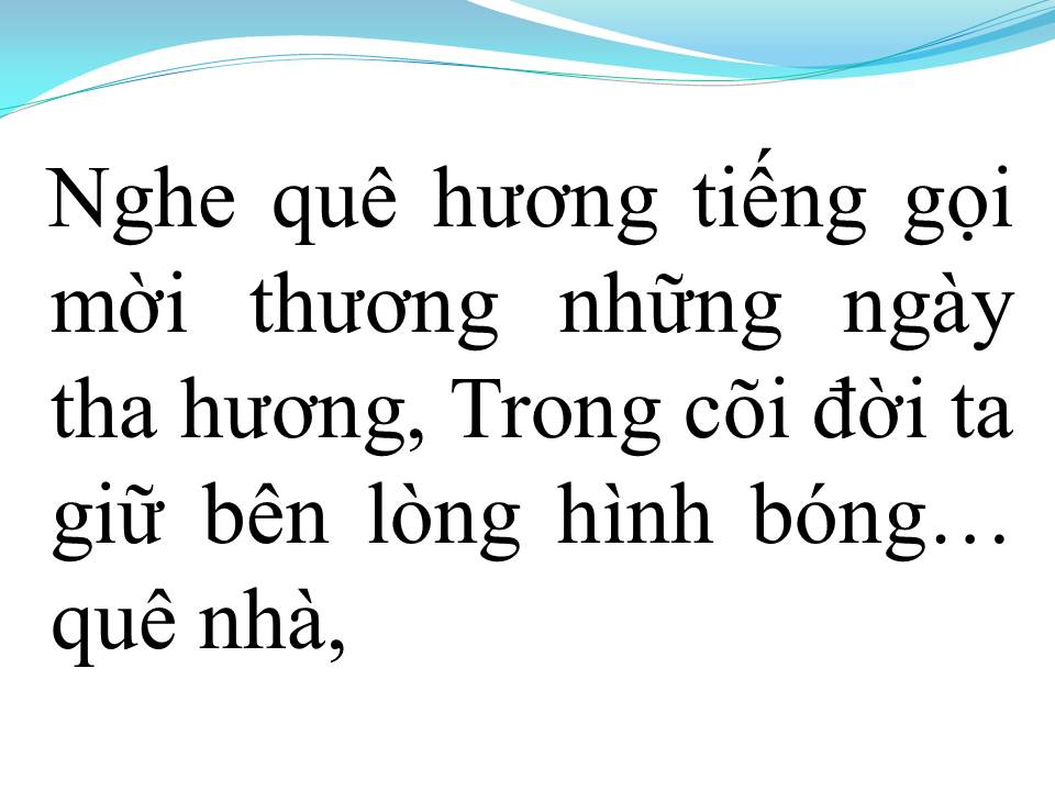 Lời bài hát HÌNH BÓNG QUÊ NHÀ