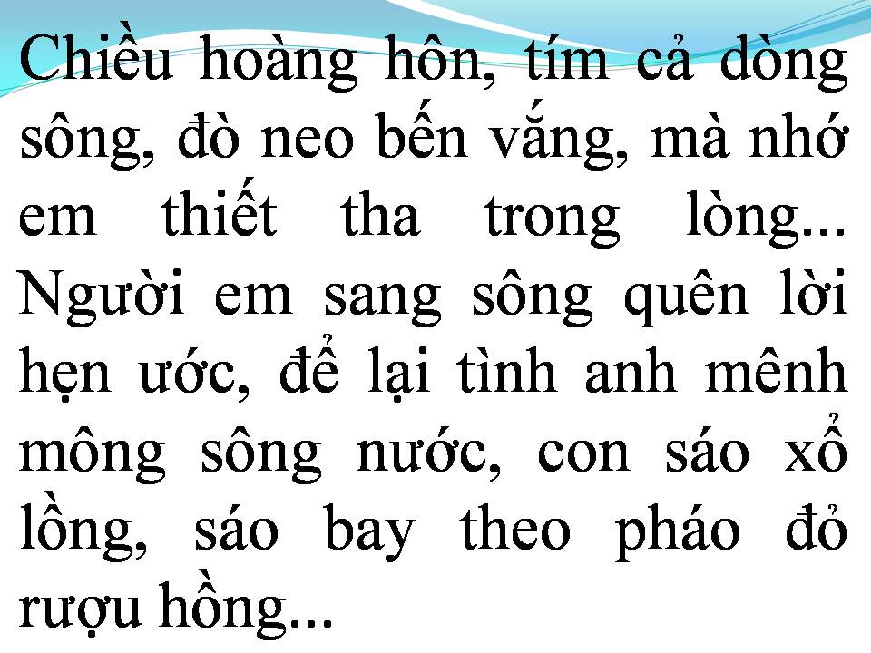 Lời bài hát HOÀNG HÔN MÀU TÍM