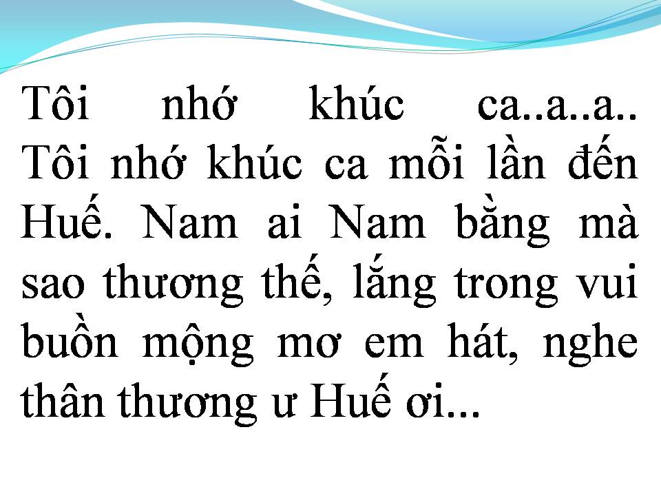 Lời bài hát HUẾ THƯƠNG