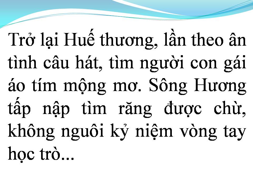 Lời bài hát HUẾ THƯƠNG