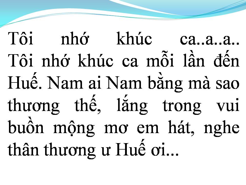 Lời bài hát HUẾ THƯƠNG