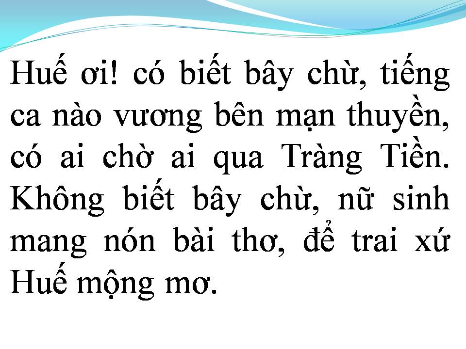 Lời bài hát HUẾ XƯA