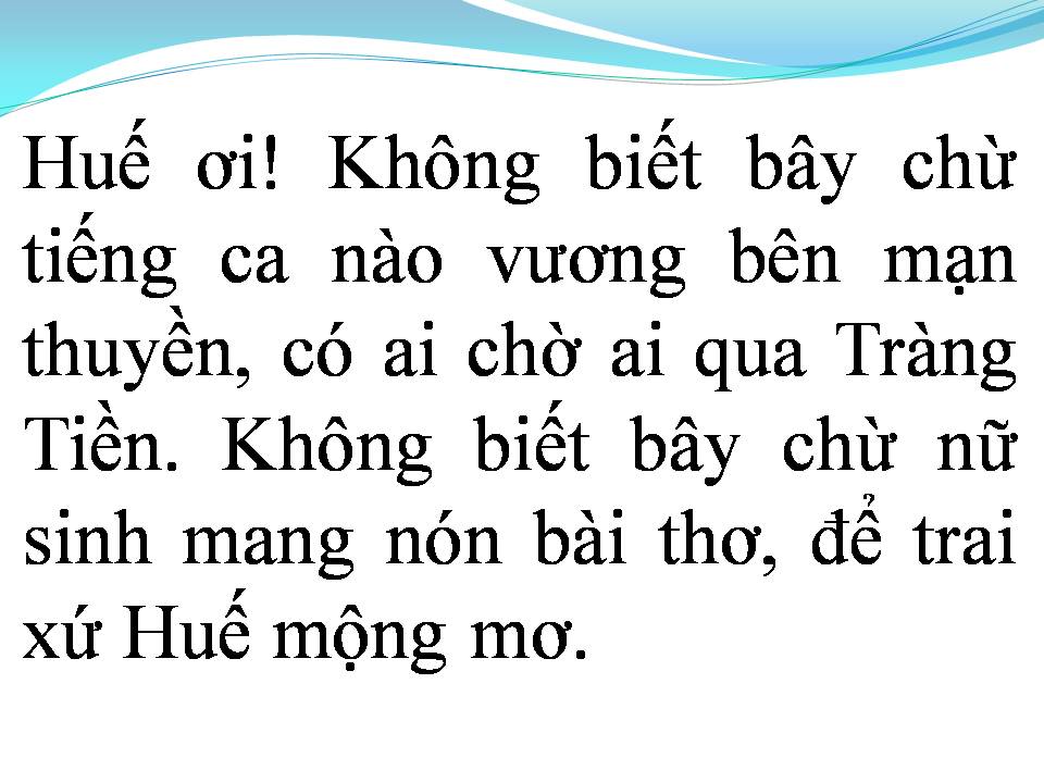 Lời bài hát HUẾ XƯA