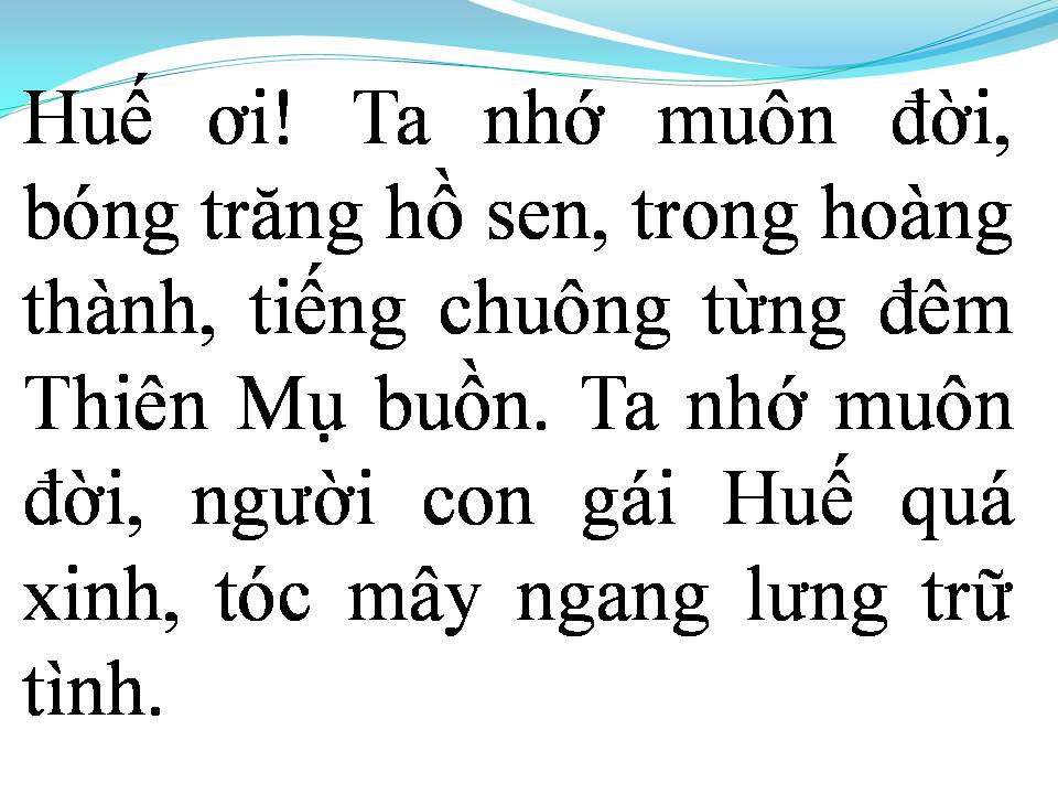 Lời bài hát HUẾ XƯA
