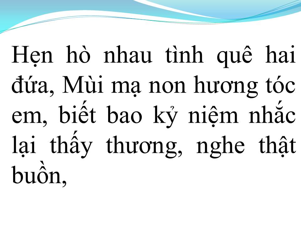 Lời bài hát HƯƠNG TÓC MẠ NON
