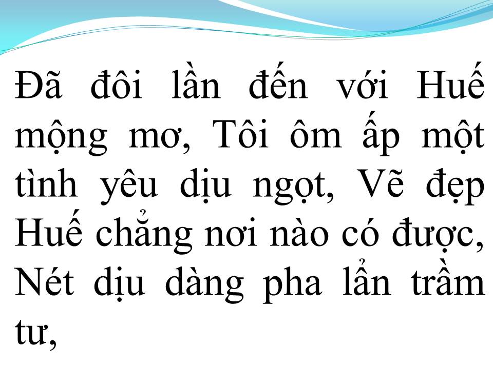 Lời bài hát HUẾ TÌNH YÊU CỦA TÔI
