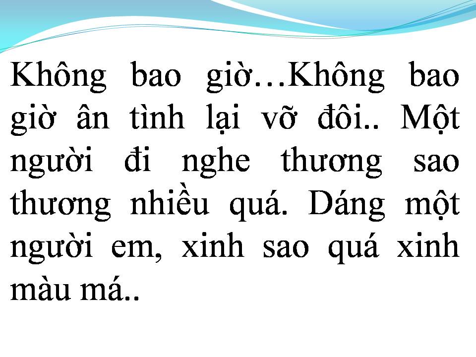 Lời bài hát KHÔNG BAO GIỜ NGĂN CÁCH