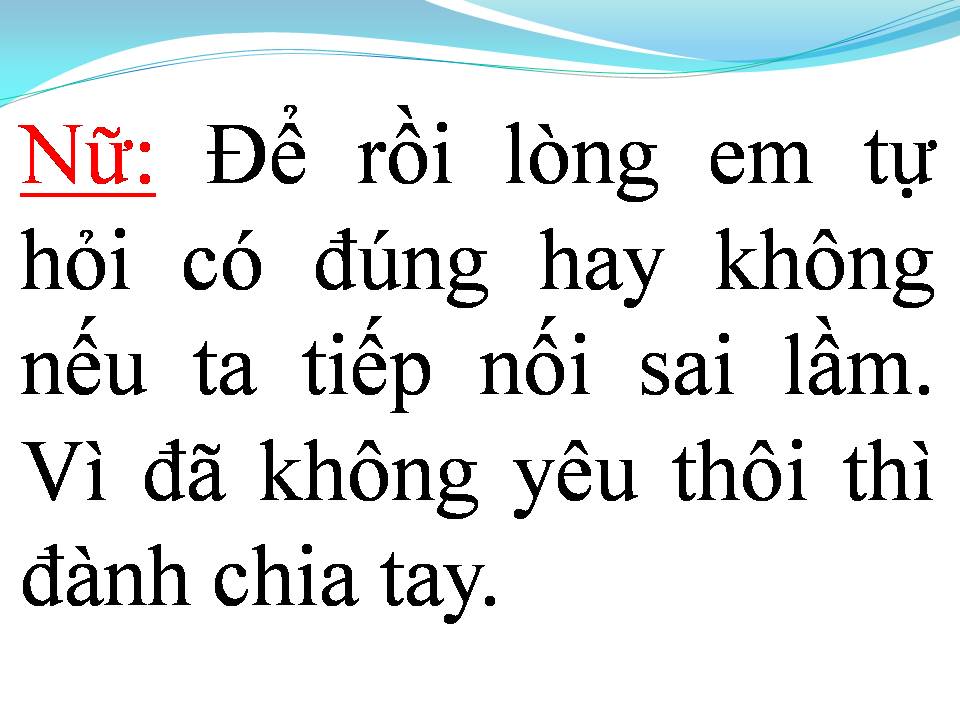 Lời bài hát KHÚC BIỆT LY