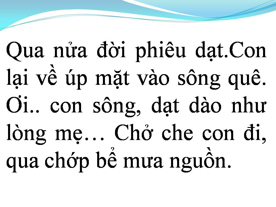 Lời bài hát KHÚC HÁT SÔNG QUÊ