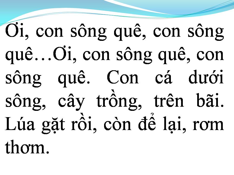 Lời bài hát KHÚC HÁT SÔNG QUÊ