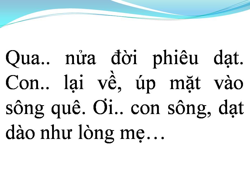 Lời bài hát KHÚC HÁT SÔNG QUÊ