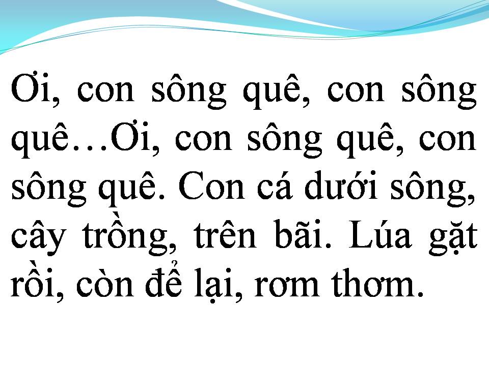 Lời bài hát KHÚC HÁT SÔNG QUÊ