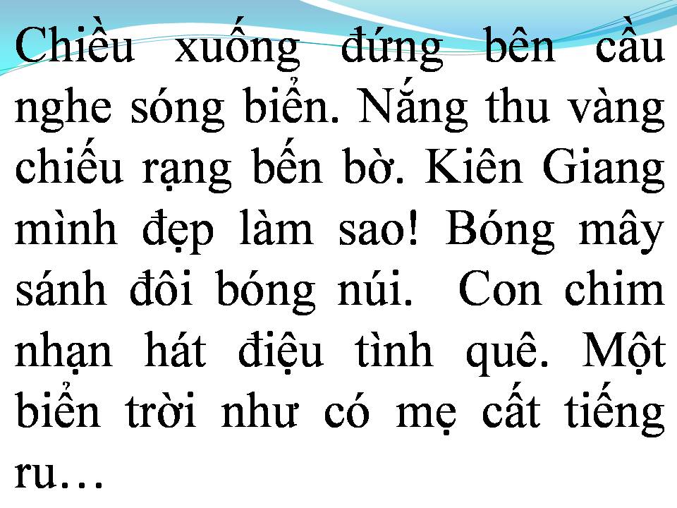 Lời bài hát KIÊN GIANG MÌNH ĐẸP LẮM