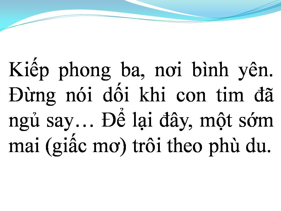 Lời bài hát KIẾP PHONG BA