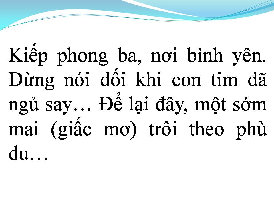 Lời bài hát KIẾP PHONG BA