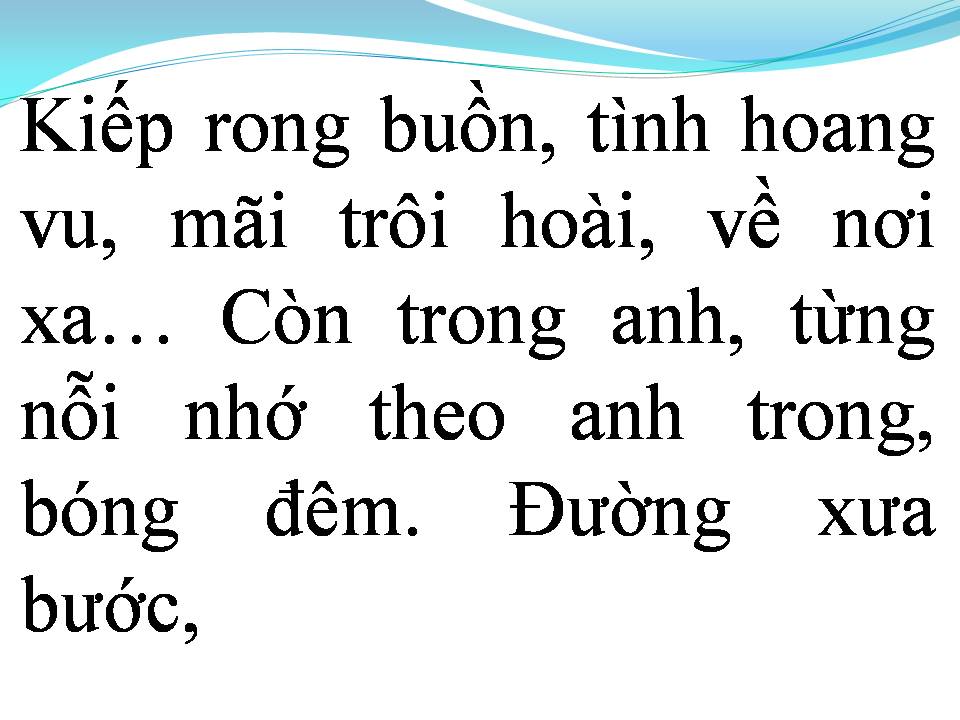 Lời bài hát KIÊP RONG BUỒN