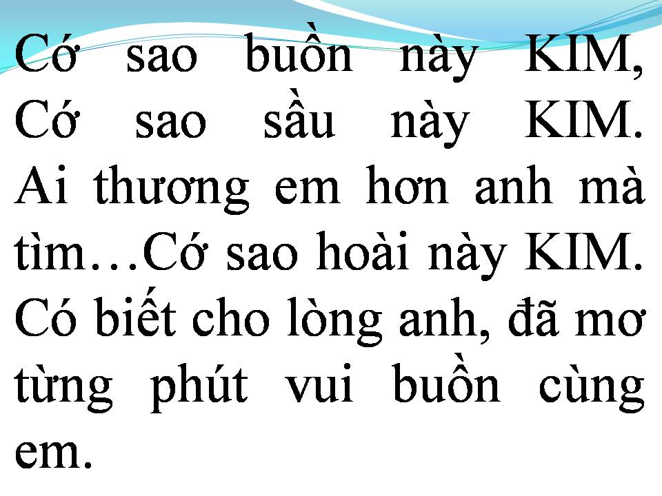 Lời bài hát KIM