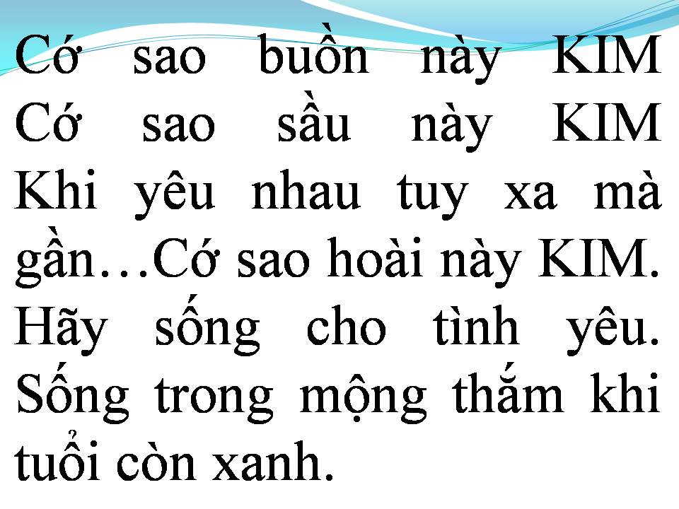 Lời bài hát KIM
