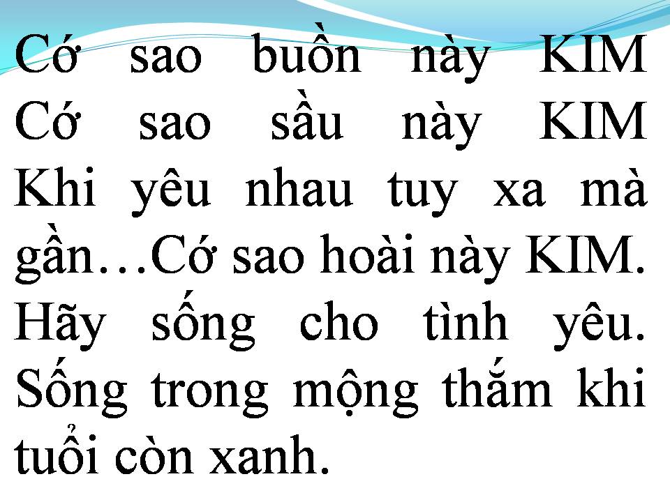 Lời bài hát KIM