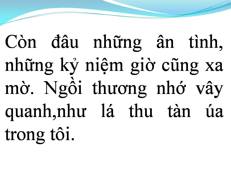 Lời bài hát KỶ NIỆM TRONG TÔI