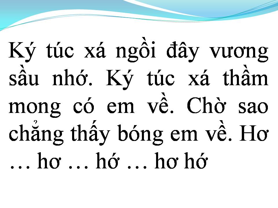 Lời bài hát KÝ TÚC XÁ CHIỀU VẮNG EM