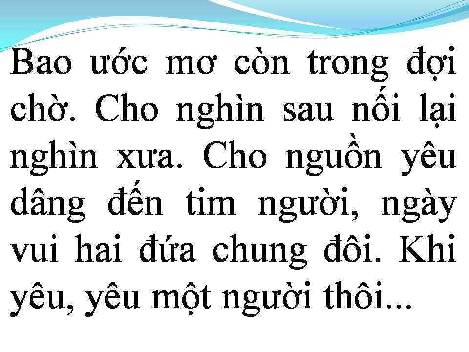 Lời bài hát KHI ĐÃ YÊU