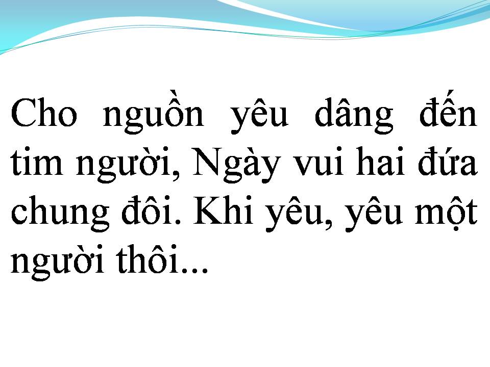 Lời bài hát KHI ĐÃ YÊU