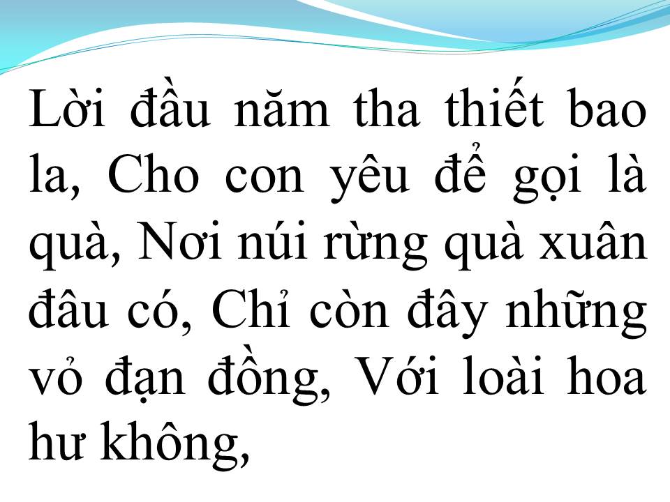 Lời bài hát LỜI ĐẦU NĂM CHO CON