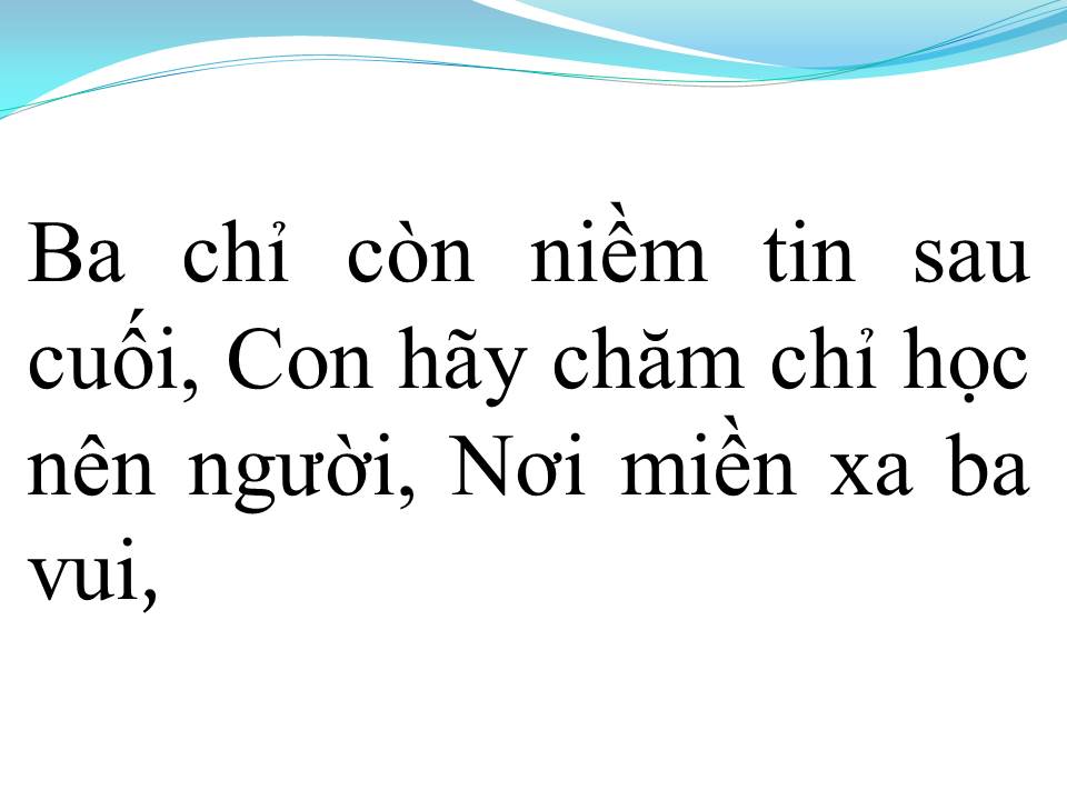 Lời bài hát LỜI ĐẦU NĂM CHO CON