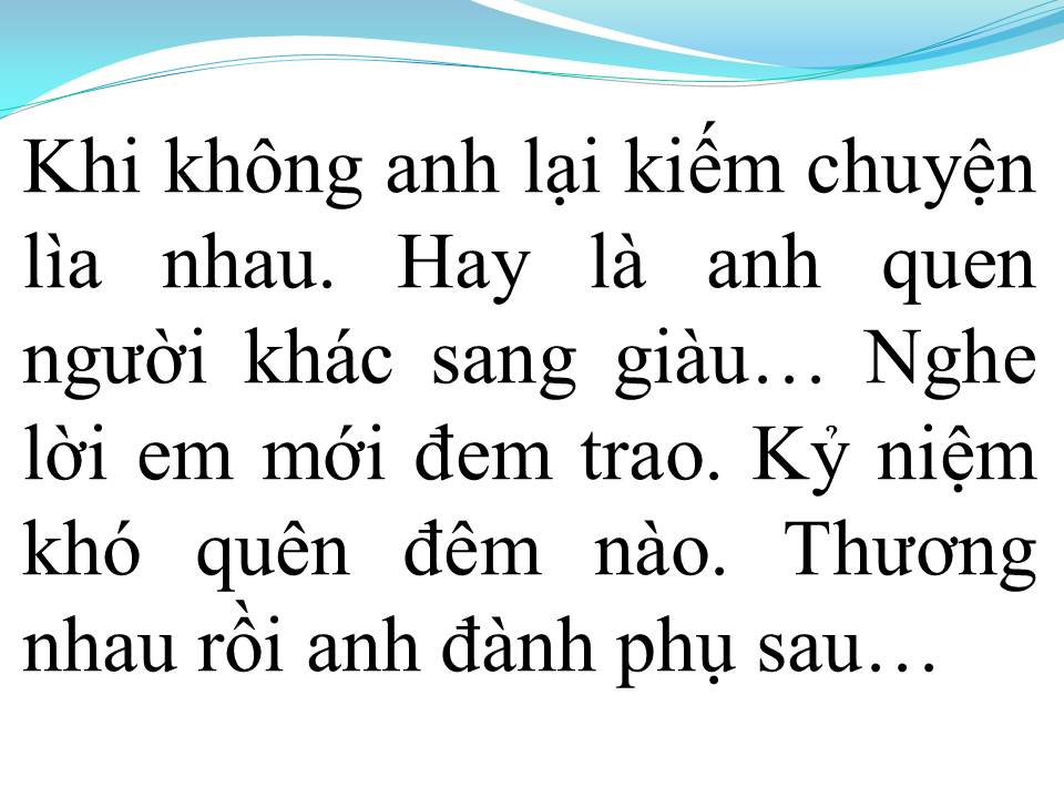 Lời bài hát KHI KHÔNG