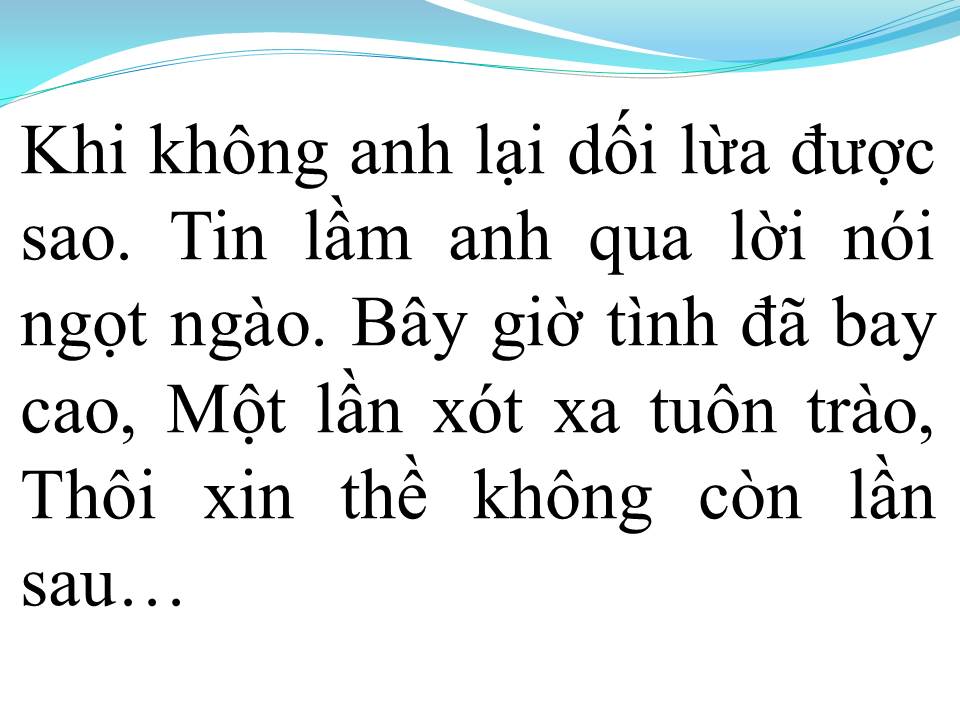Lời bài hát KHI KHÔNG