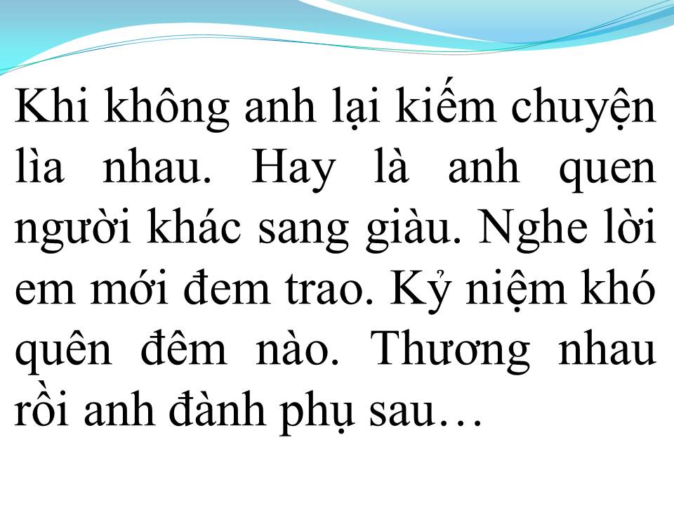 Lời bài hát KHI KHÔNG