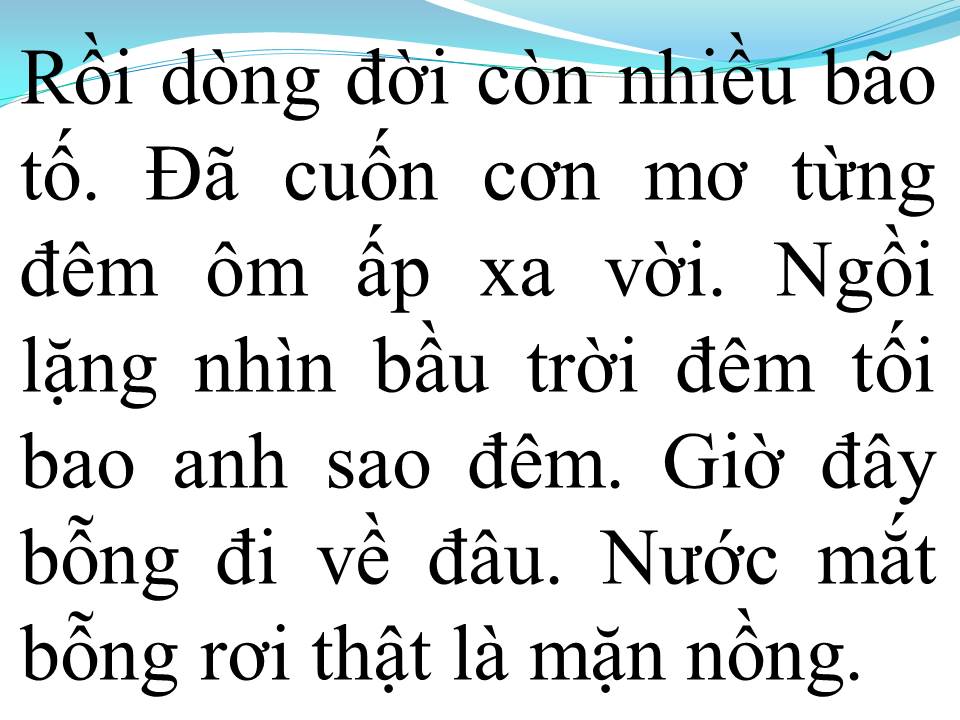Lời bài hát KHI NGƯỜI ĐÀN ÔNG KHÓC
