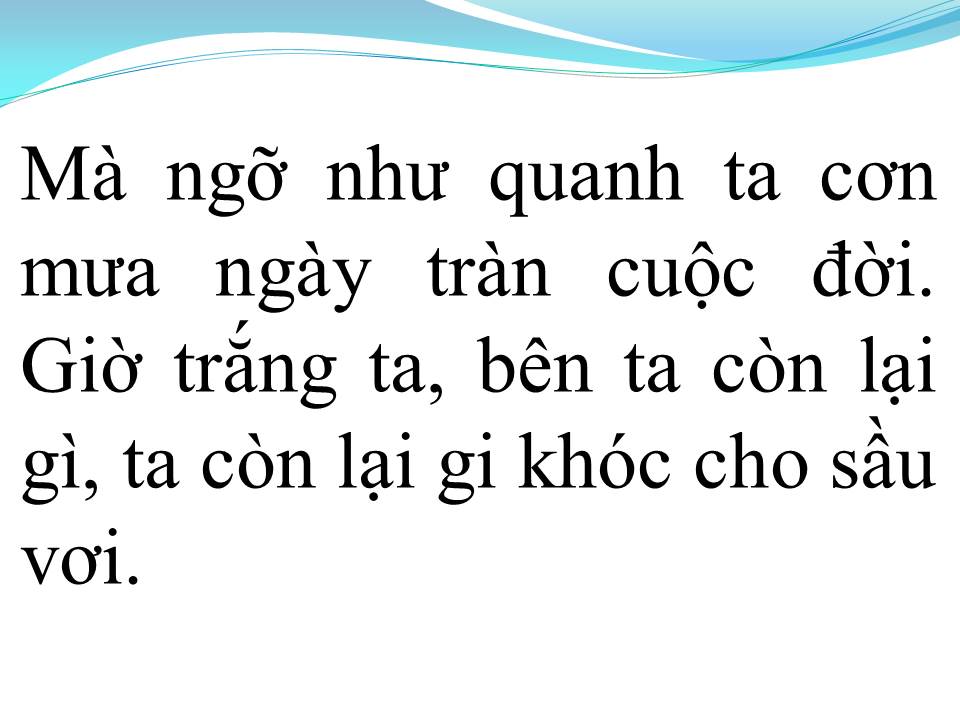 Lời bài hát KHI NGƯỜI ĐÀN ÔNG KHÓC