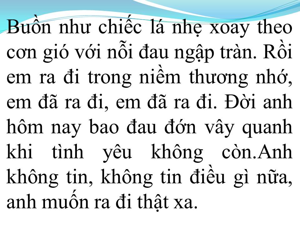 Lời bài hát KHÓC CHO TÌNH YÊU