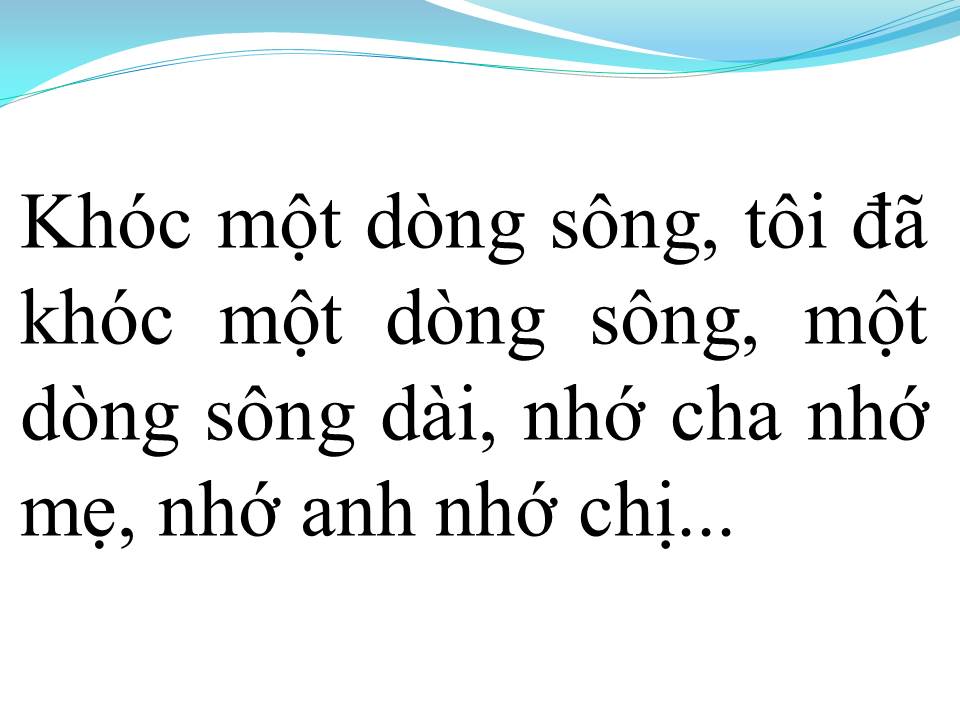 Lời bài hát KHÓC MỘT DÒNG SÔNG