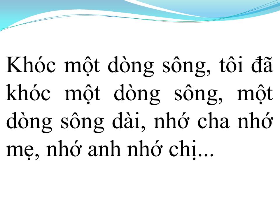 Lời bài hát KHÓC MỘT DÒNG SÔNG