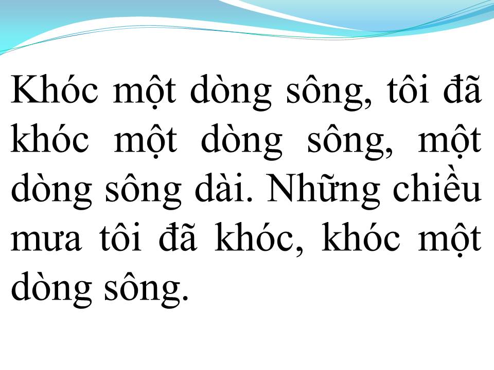 Lời bài hát KHÓC MỘT DÒNG SÔNG