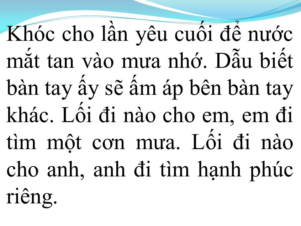Lời bài hát KHÓC THÊM LẦN NỮA