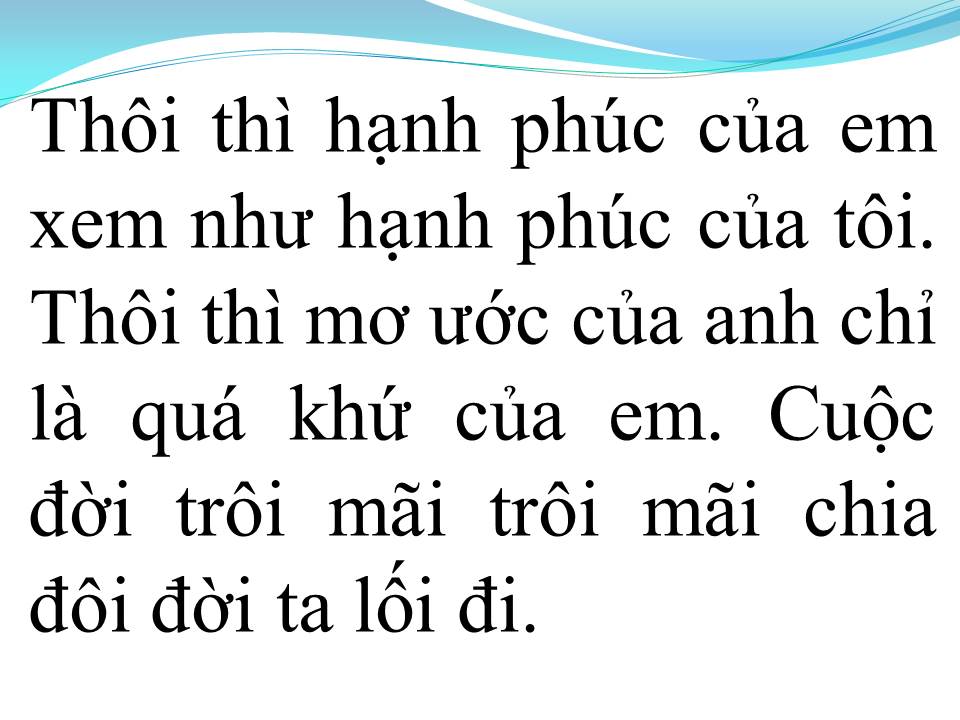Lời bài hát KHÔNG CÓ LẦN THỨ HAI