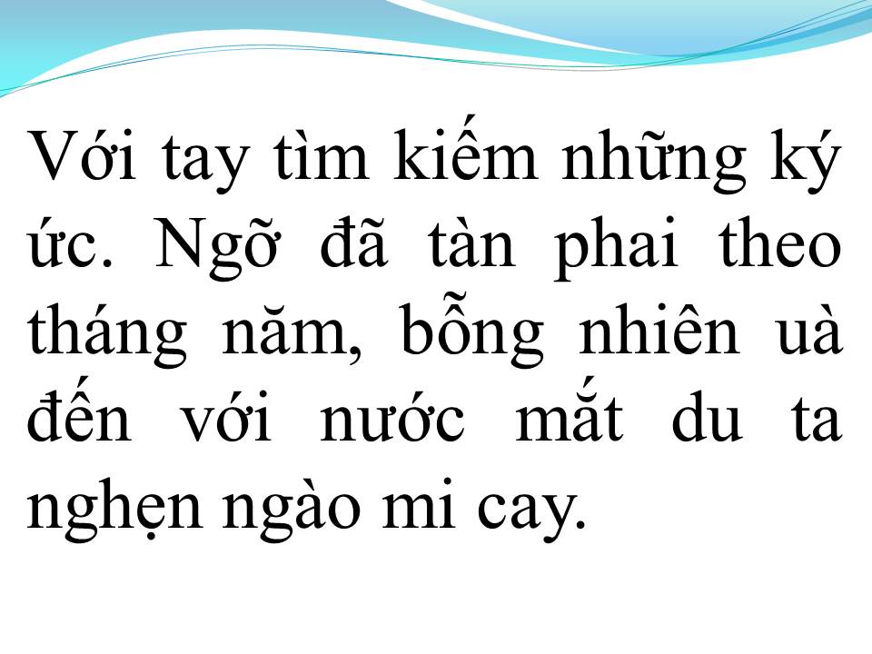 Lời bài hát KHÔNG CÓ LẦN THỨ HAI