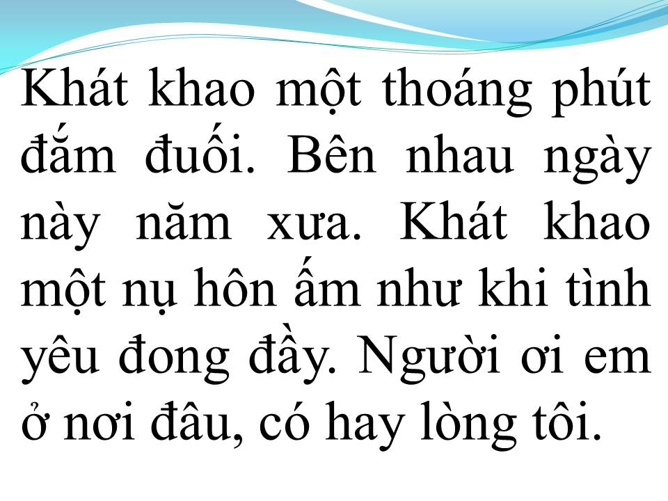 Lời bài hát KHÔNG CÓ LẦN THỨ HAI