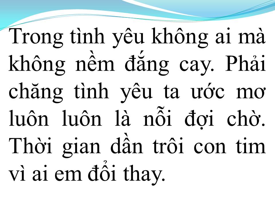 Lời bài hát KHÔNG CÓ LẦN THỨ HAI