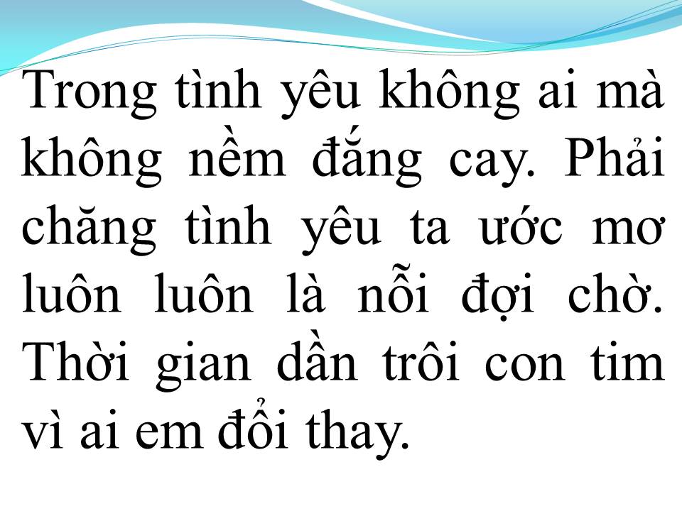 Lời bài hát KHÔNG CÓ LẦN THỨ HAI