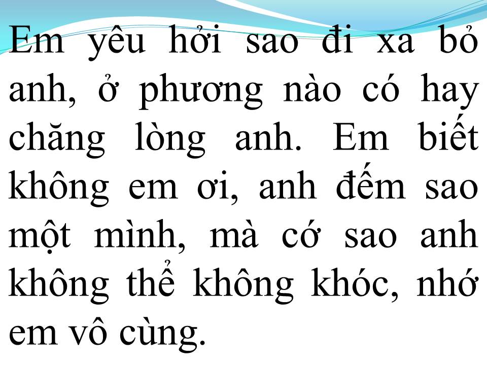Lời bài hát KHÔNG ĐƯỢC KHÓC