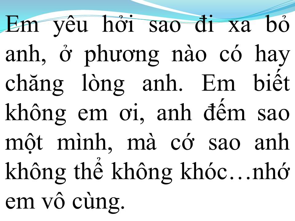 Lời bài hát KHÔNG ĐƯỢC KHÓC